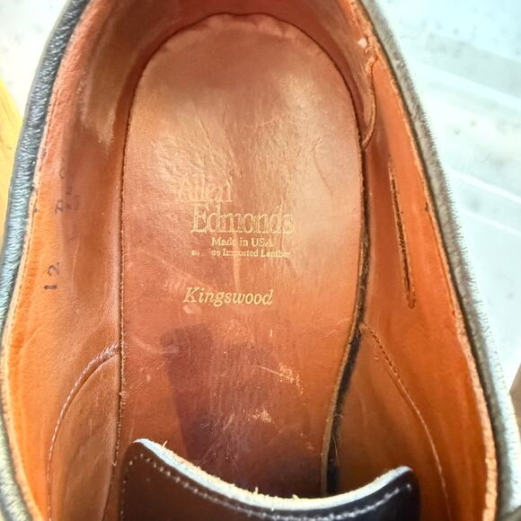 Allen Edmonds Kingswood Cap-Toe Oxford Black 12D Goodyear Welt USA - Picture 13 of 13